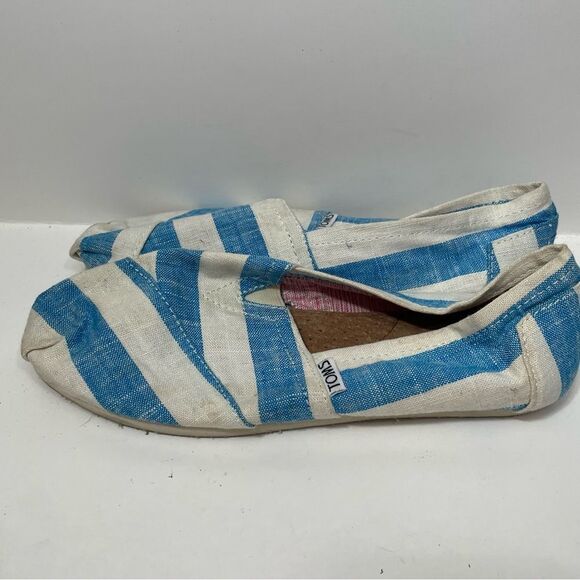 Toms Beach Striped Canvas Loafers - Picture 4 of 7